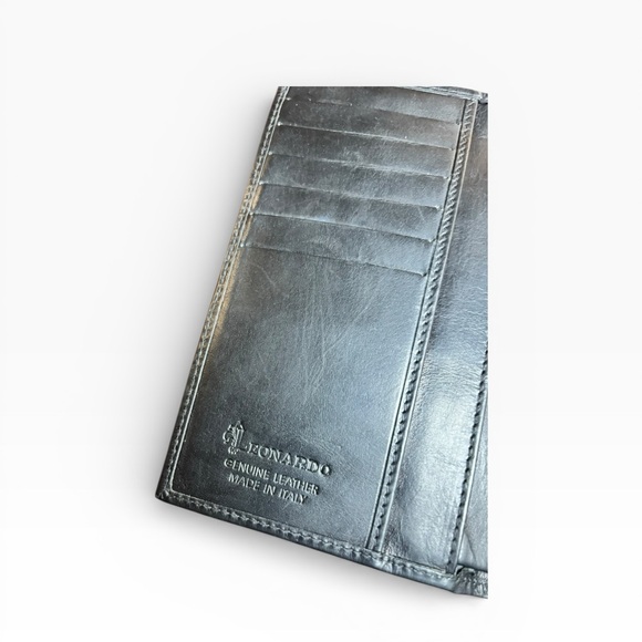 Leonardo - Made in Italy - Black Leather wallet - Picture 7 of 11